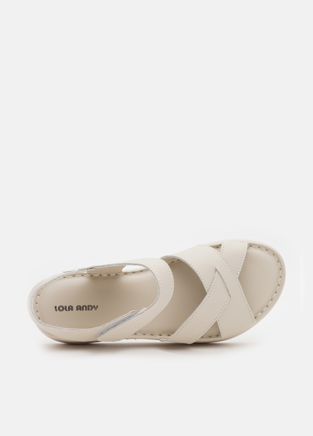 Молочные босоножки Lola Andy на липучке