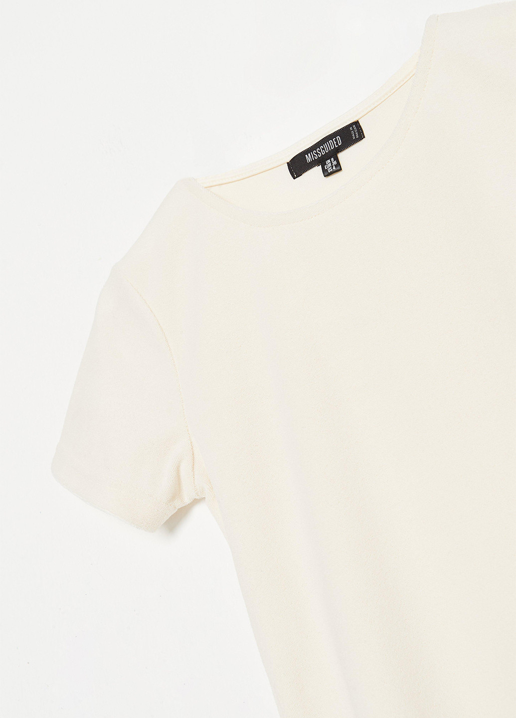 Молочное кэжуал платье платье-футболка Missguided однотонное