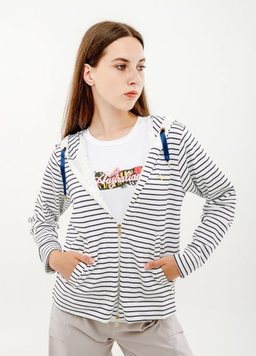 Толстовка LSDGC0010-010 Australian STRIPES HOODIE POLYVISCOSA JACKET (321505875)