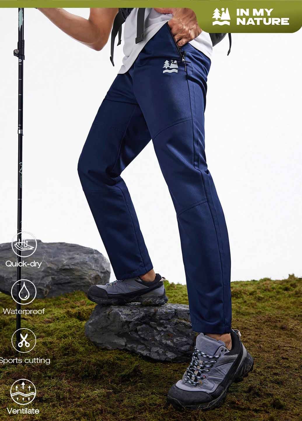 Синие спортивные, кэжуал демисезонные прямые брюки SHEIN