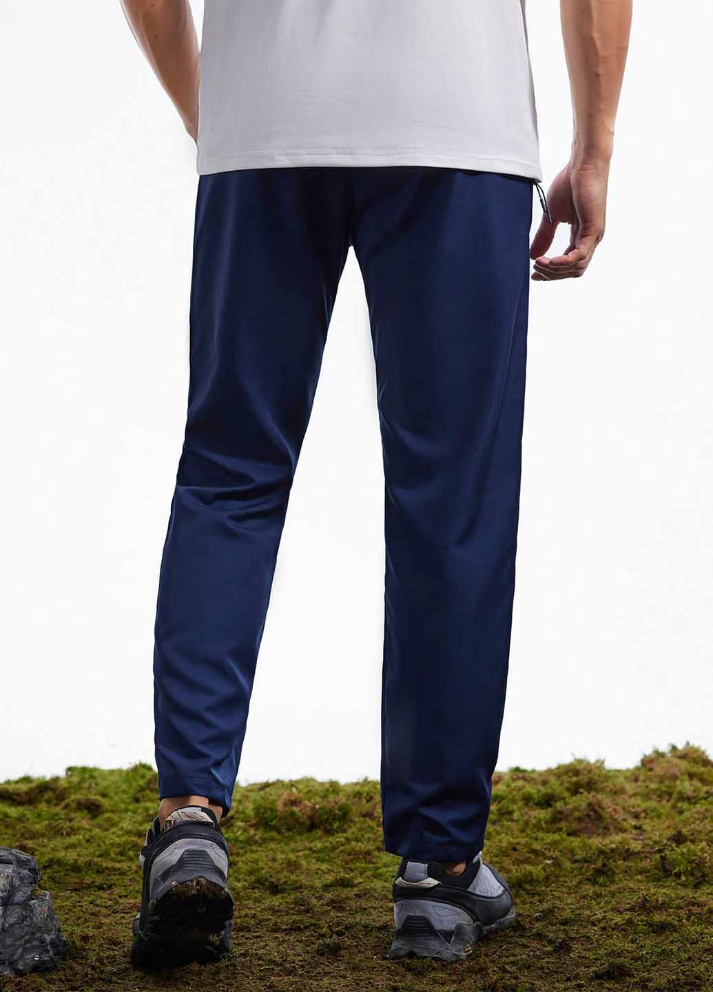 Синие спортивные, кэжуал демисезонные прямые брюки SHEIN