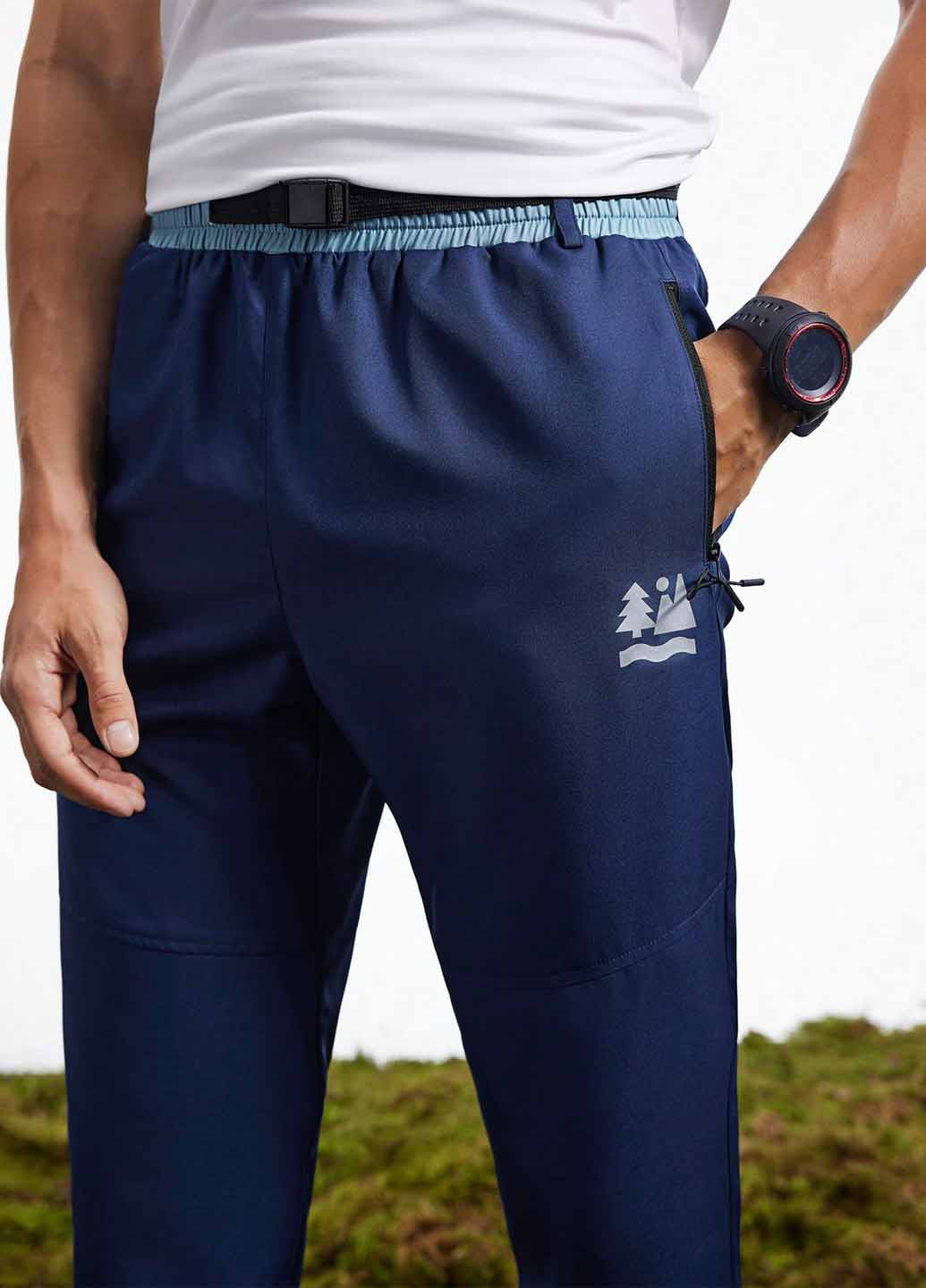 Синие спортивные, кэжуал демисезонные прямые брюки SHEIN