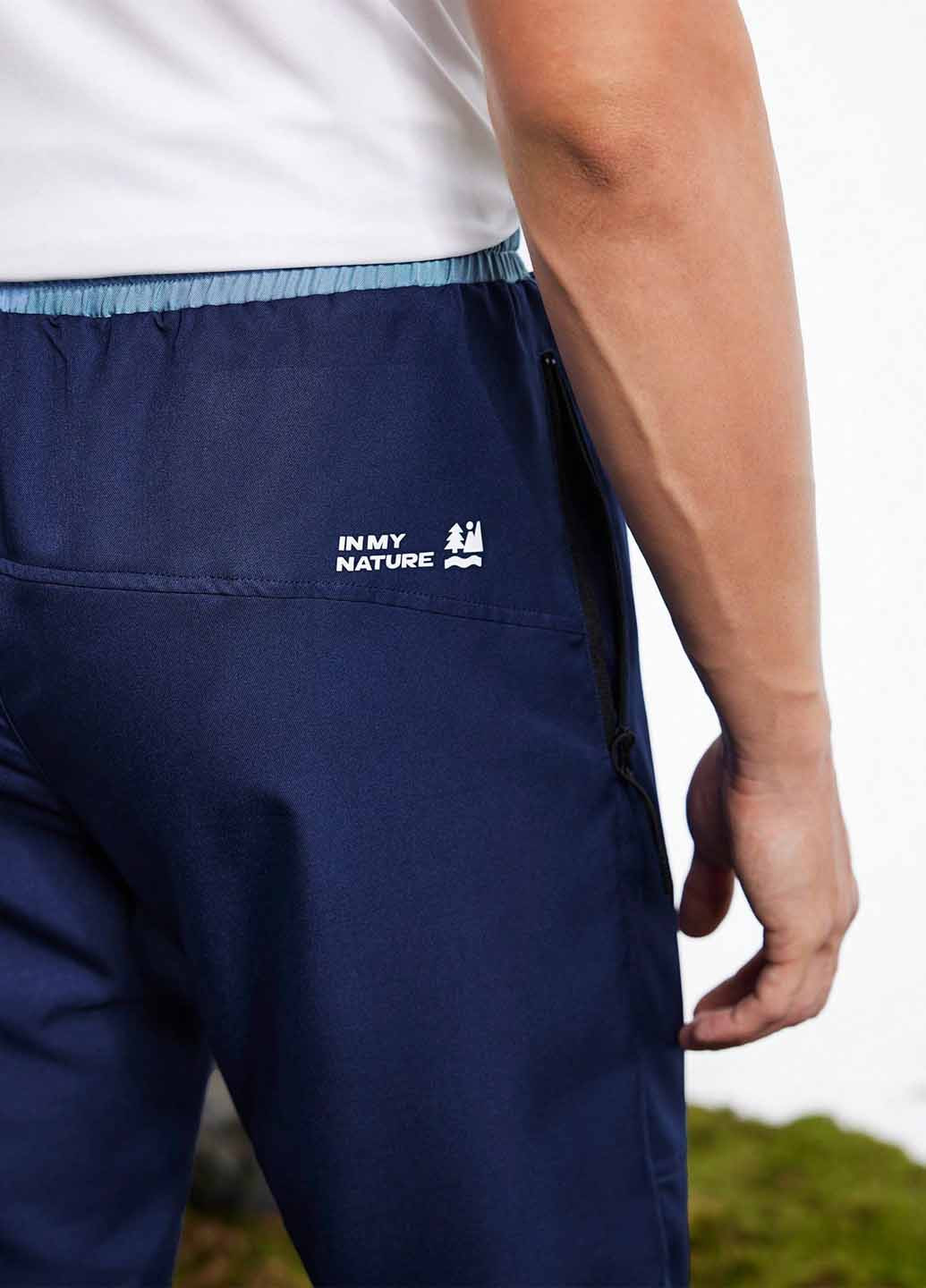 Синие спортивные, кэжуал демисезонные прямые брюки SHEIN