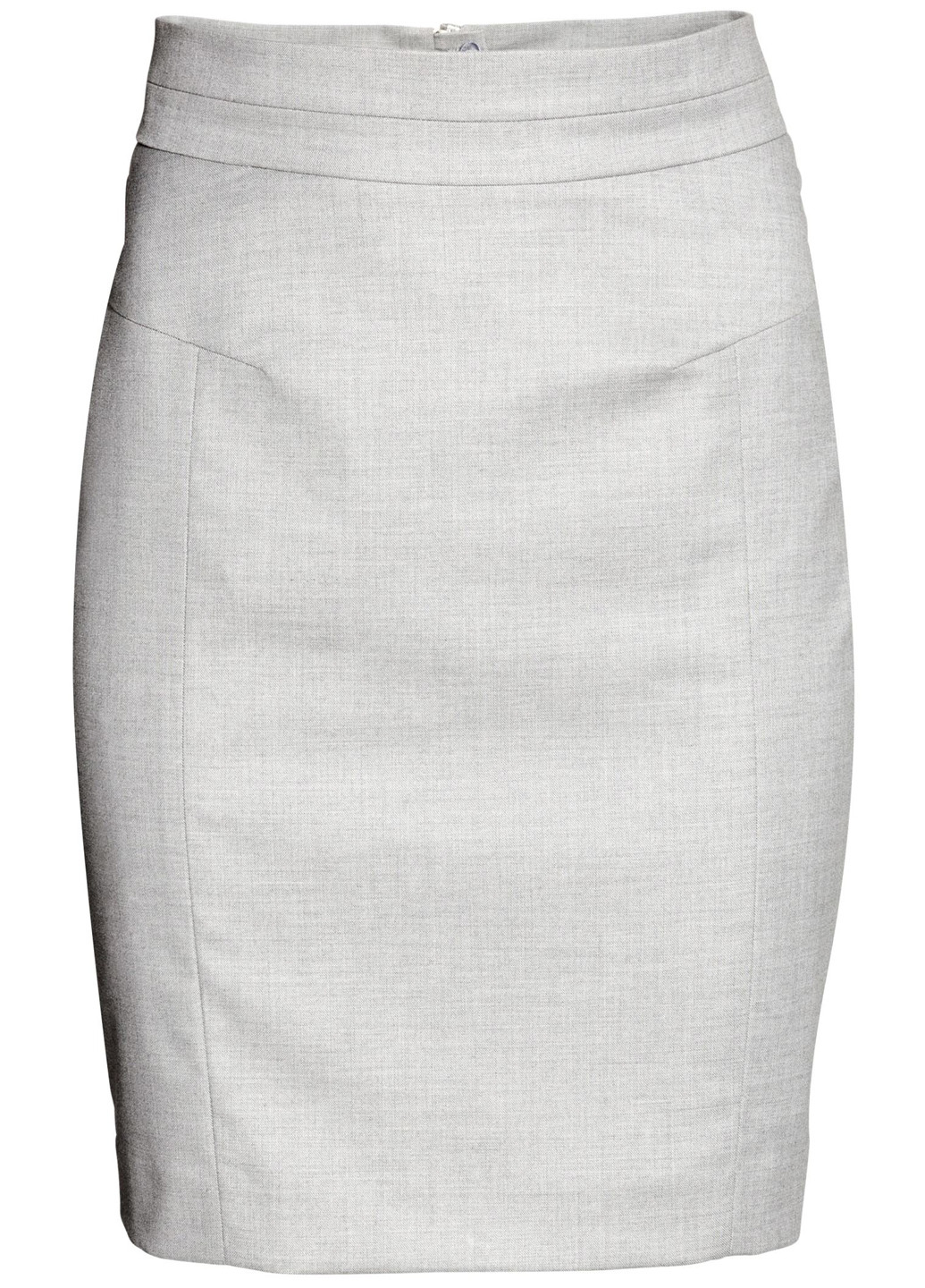 Светло-серая офисная "перец с солью" юбка H&M карандаш