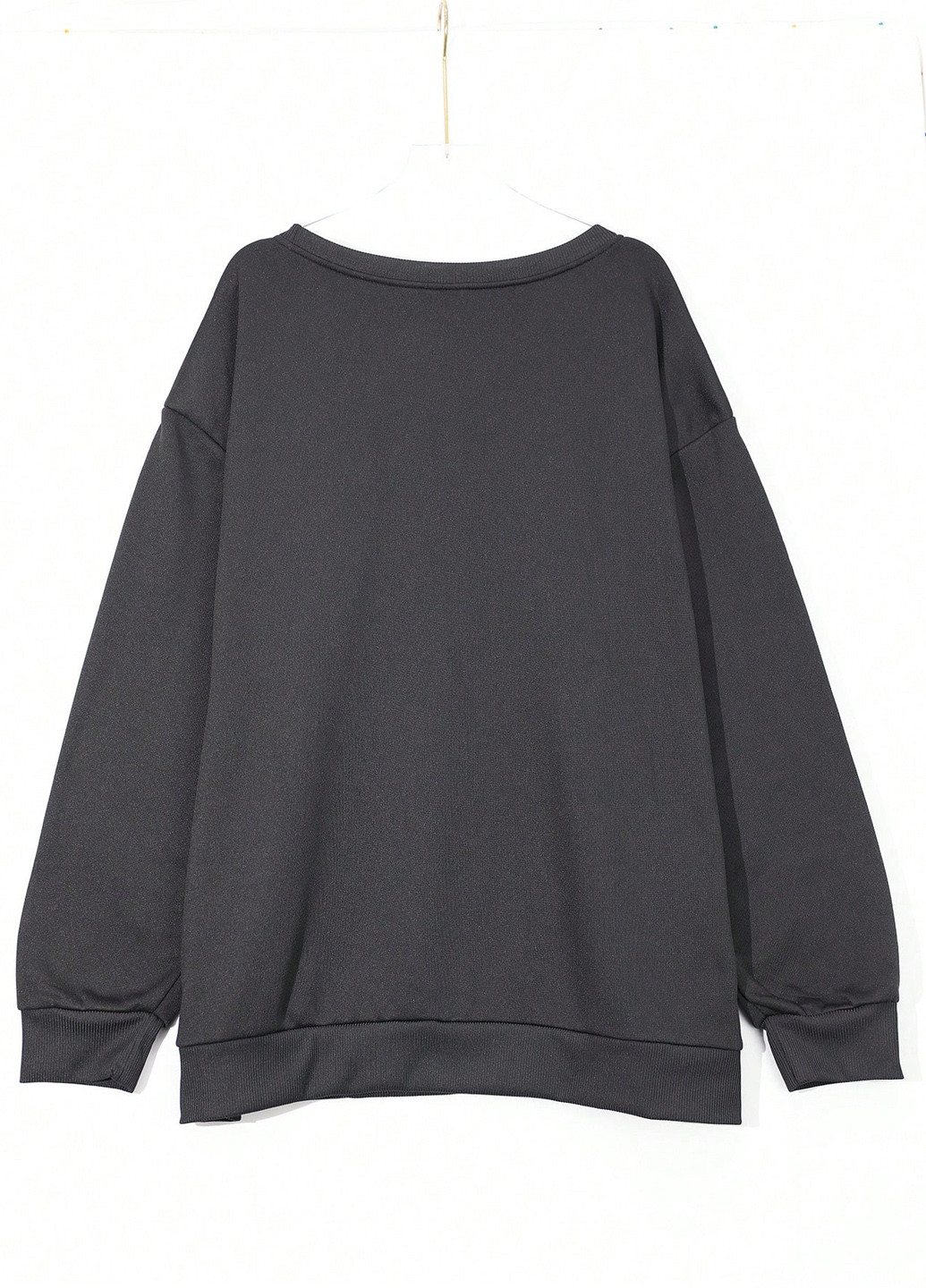 Черный свитшот SHEIN новогодний без декора (352938659)