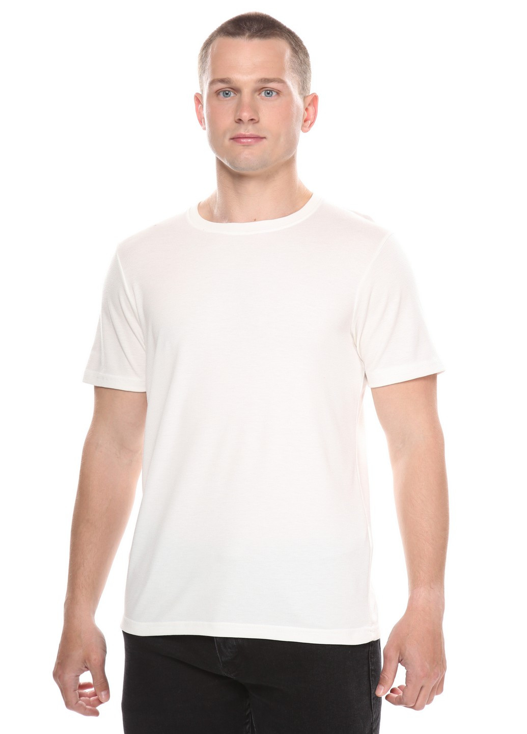 Комбінована футболка 2764 xl молочний (2000904115679) Figo