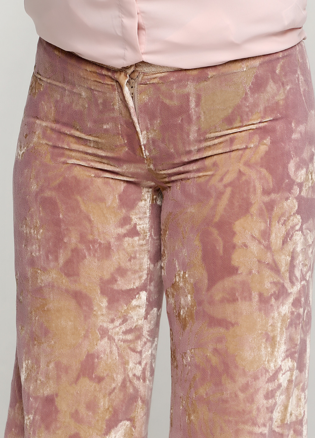 Розово-коричневые кэжуал демисезонные клеш брюки Class Roberto Cavalli
