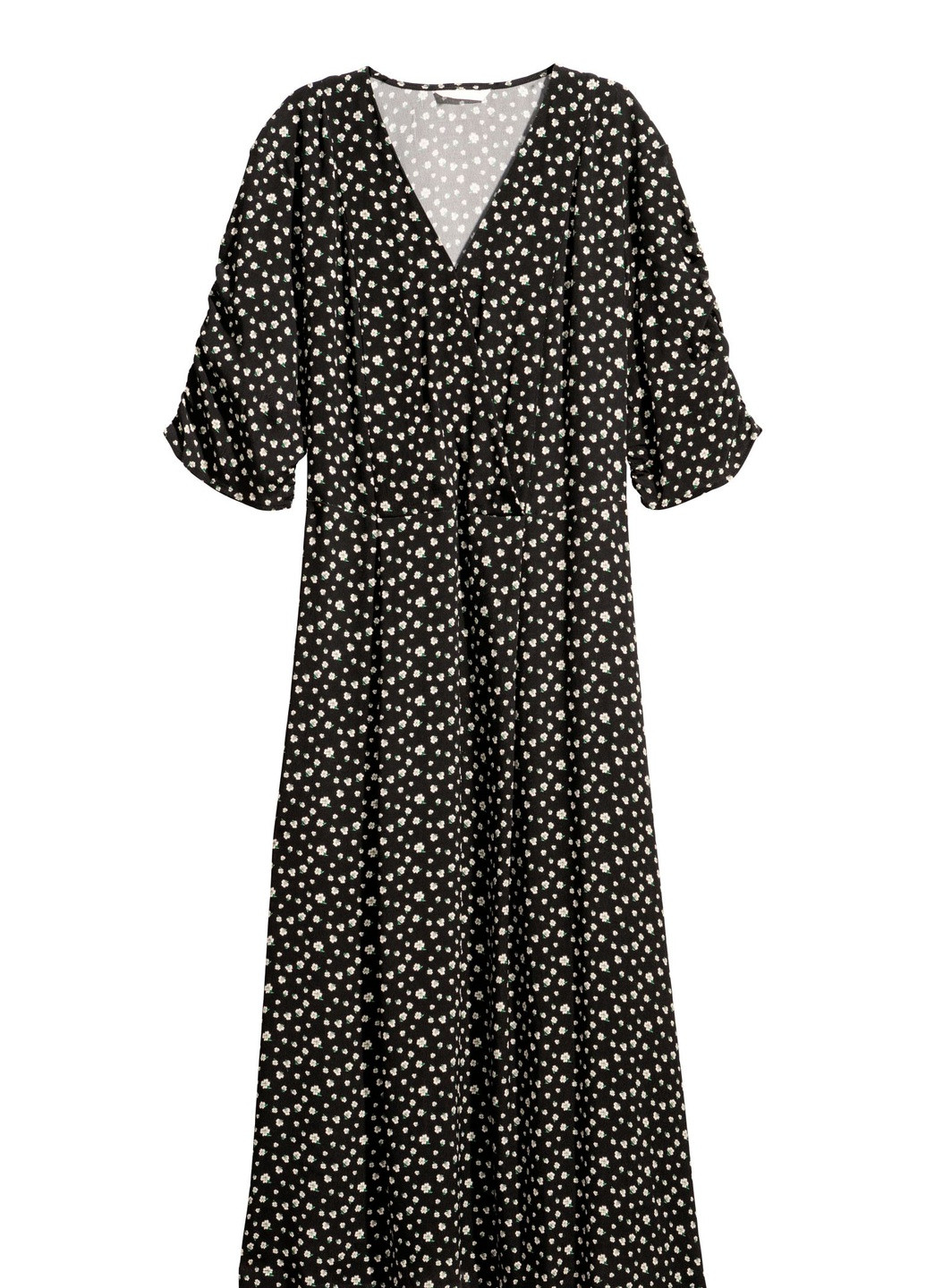 Чорна повсякденний сукня H&M з квітковим принтом