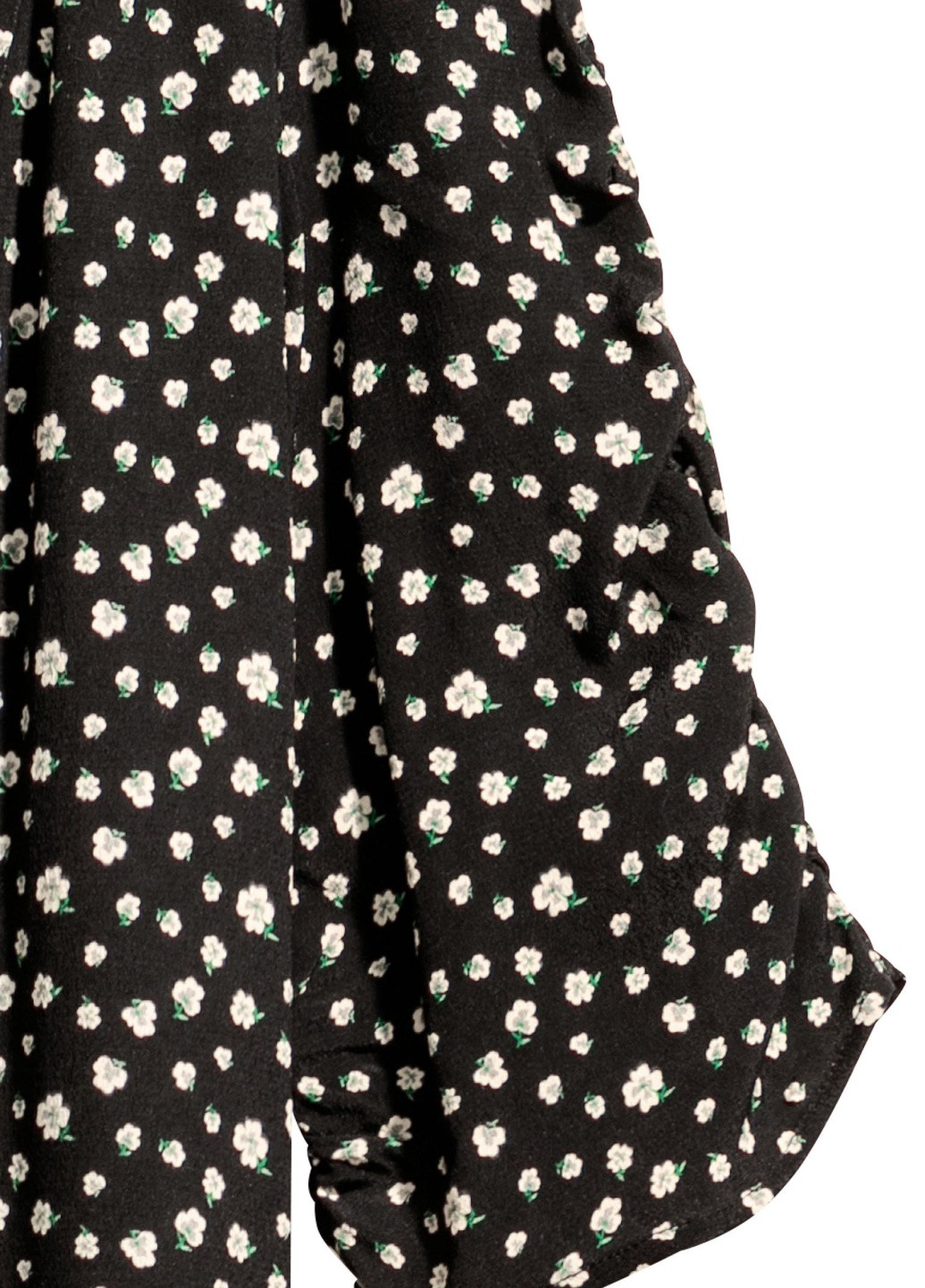 Чорна повсякденний сукня H&M з квітковим принтом