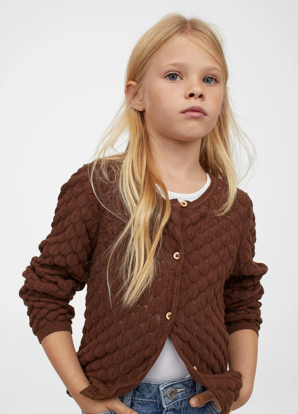 Коричневый кардиган H&M
