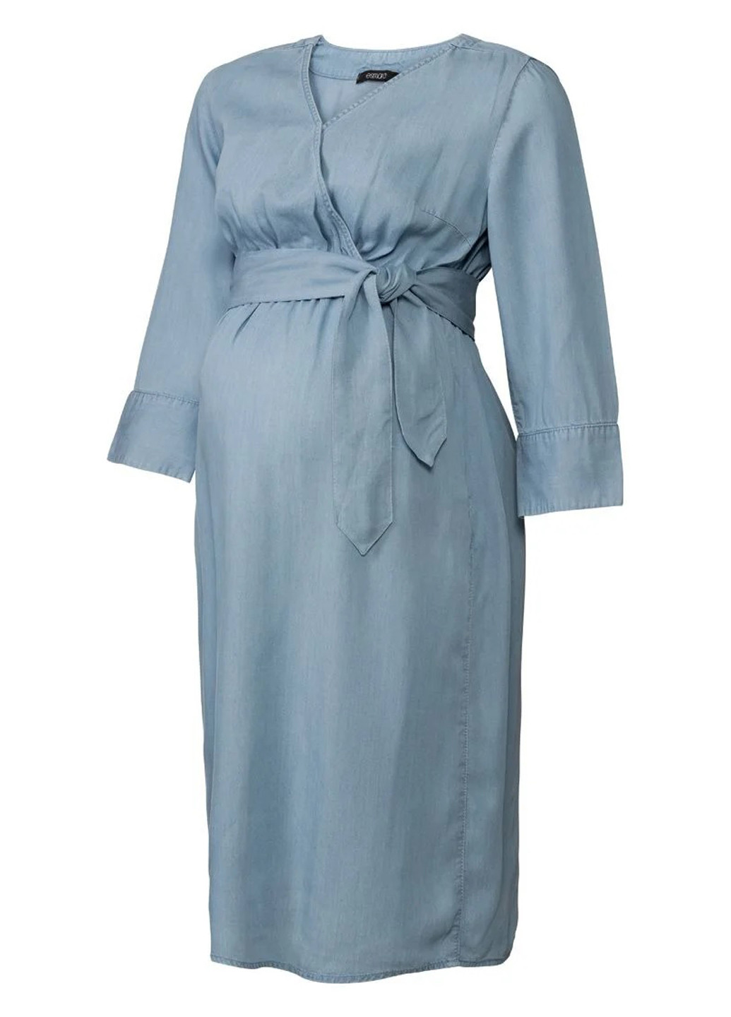 Блакитна джинсова, кежуал сукня для вагітних на запах Esmara однотонна