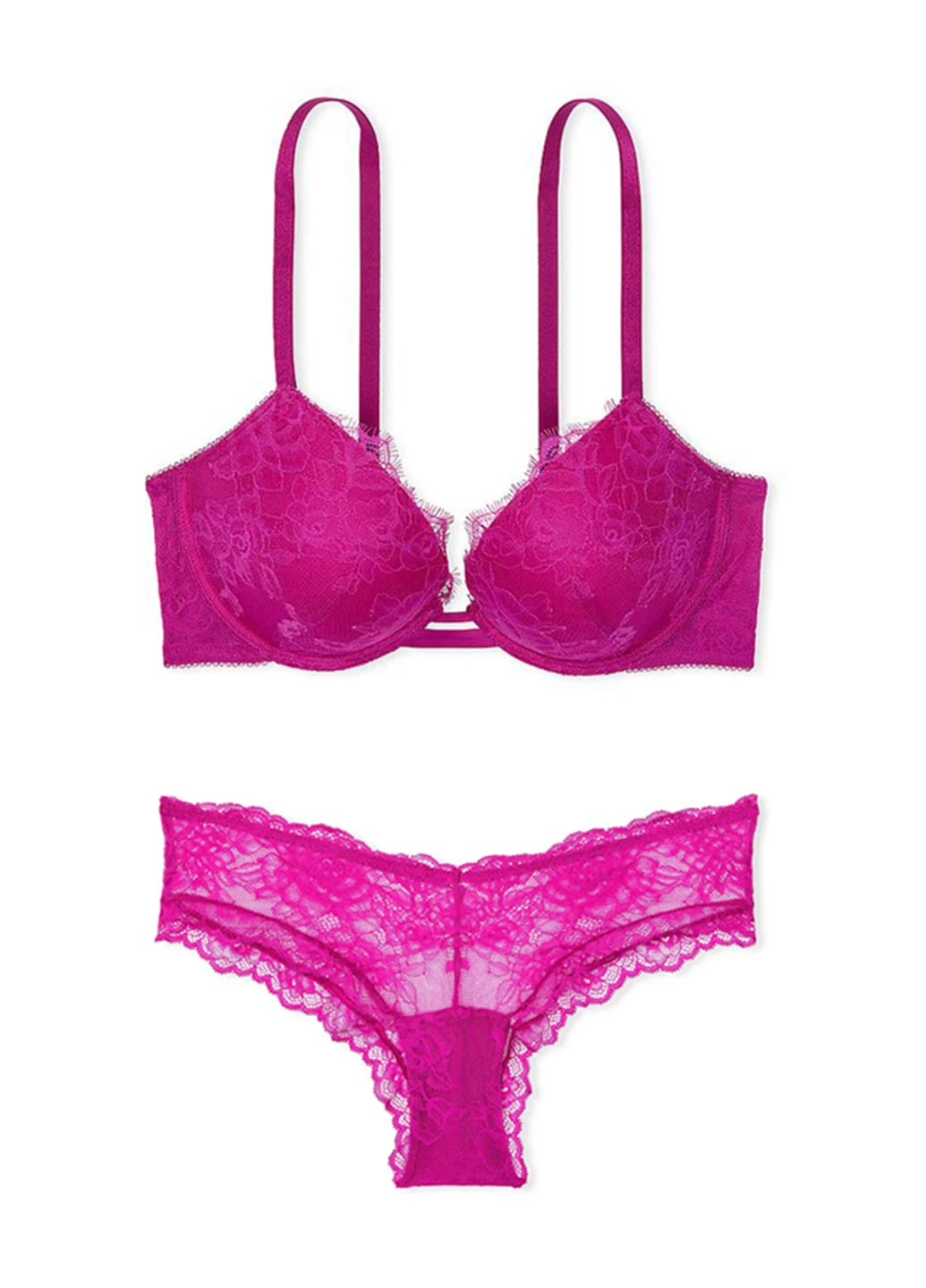 Рожевий демісезонний комплект білизни (бюст і трусики) Victoria's Secret