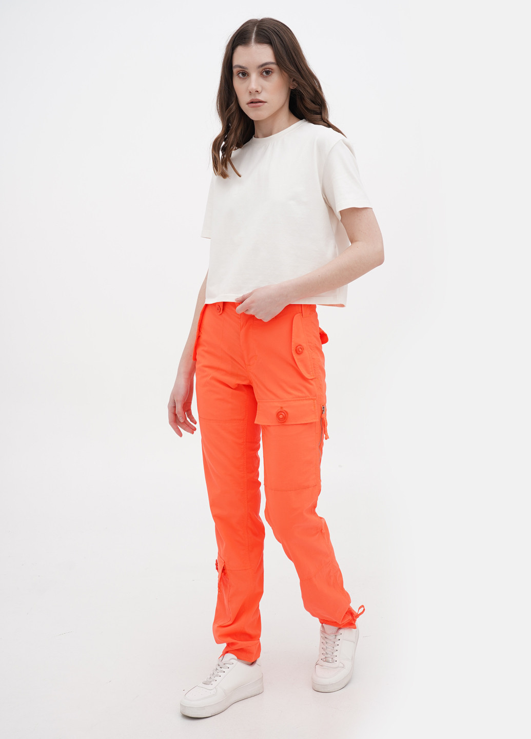 Кислотно-оранжевые кэжуал летние карго брюки Ralph Lauren