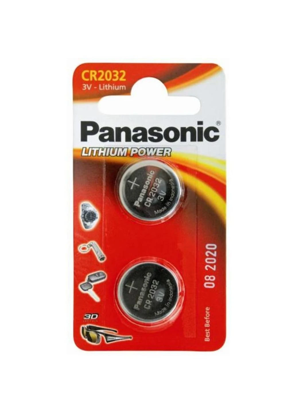 Батарейка CR 2032 Lithium * 1 (CR-2032EL/2B) Panasonic (251411823)
