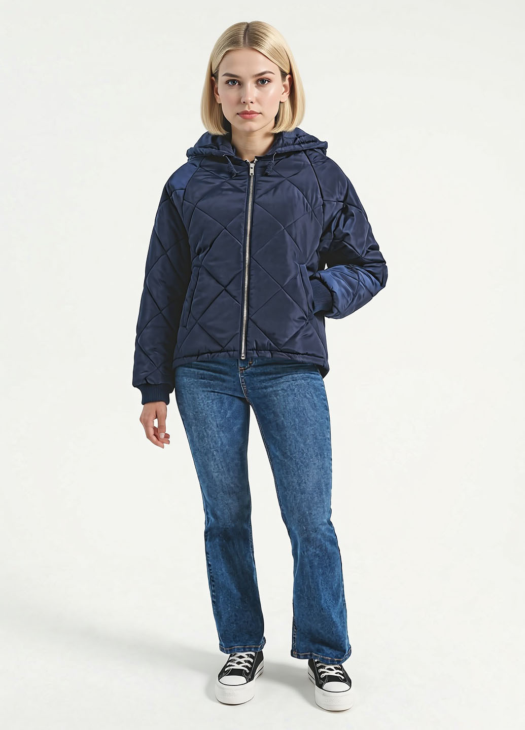 Темно-синя демісезонна куртка House