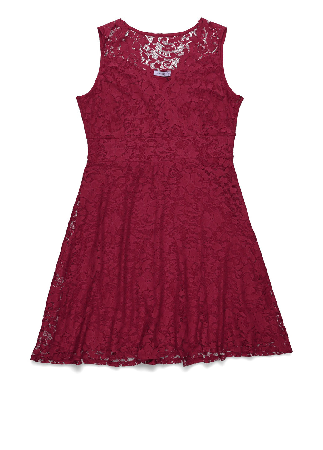 Красное кэжуал платье а-силуэт Anna Field однотонное