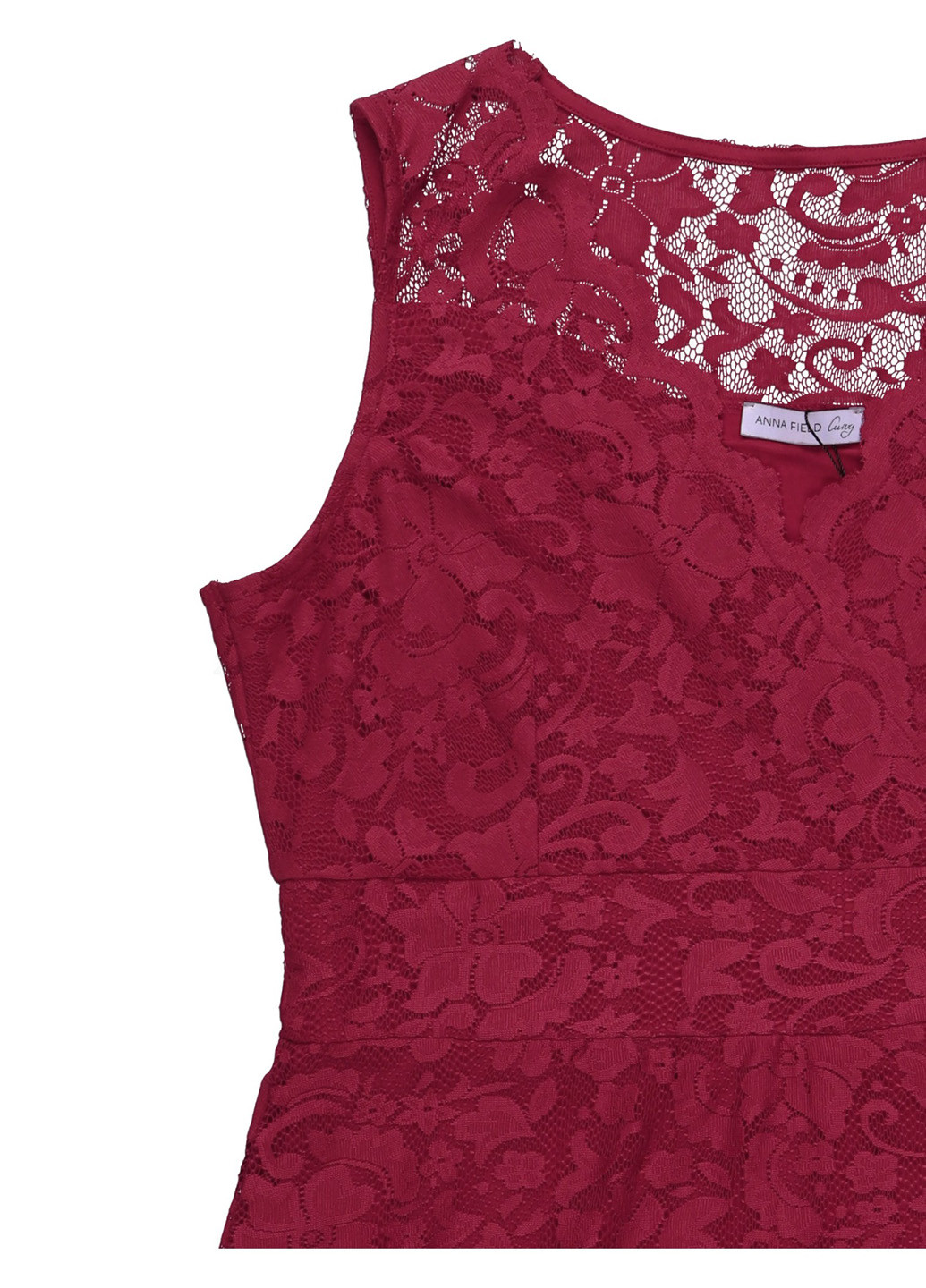 Красное кэжуал платье а-силуэт Anna Field однотонное