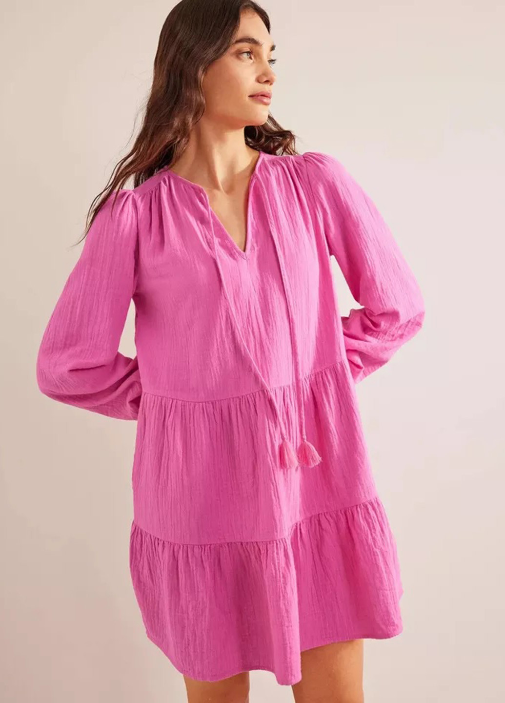 Розовое кэжуал платье Boden однотонное