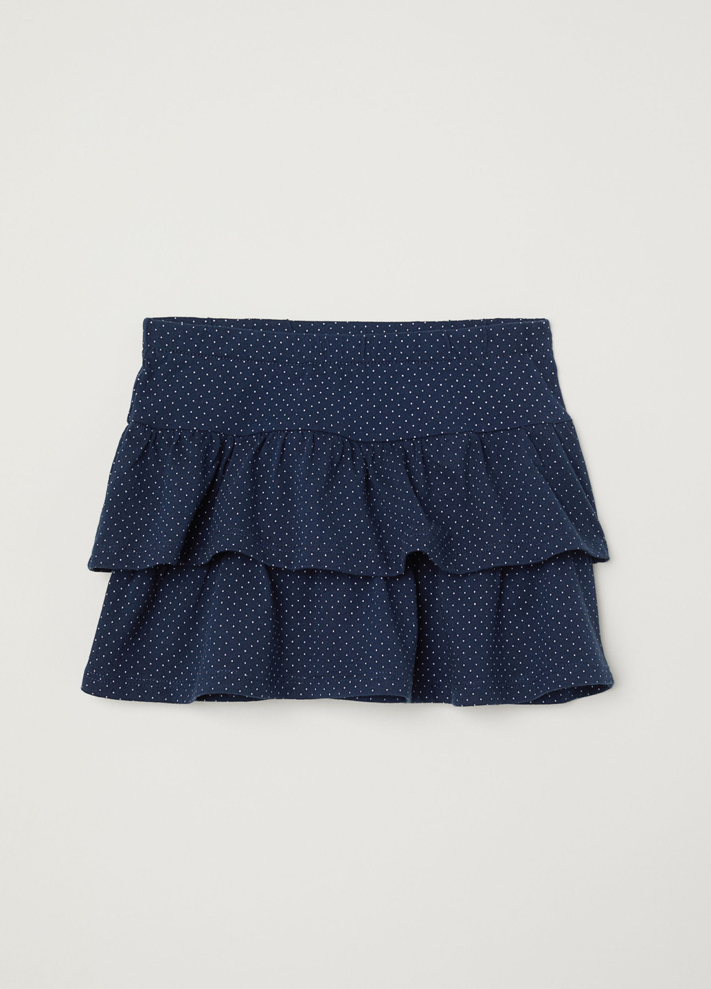 Темно-синяя кэжуал с городским узором юбка H&M с баской