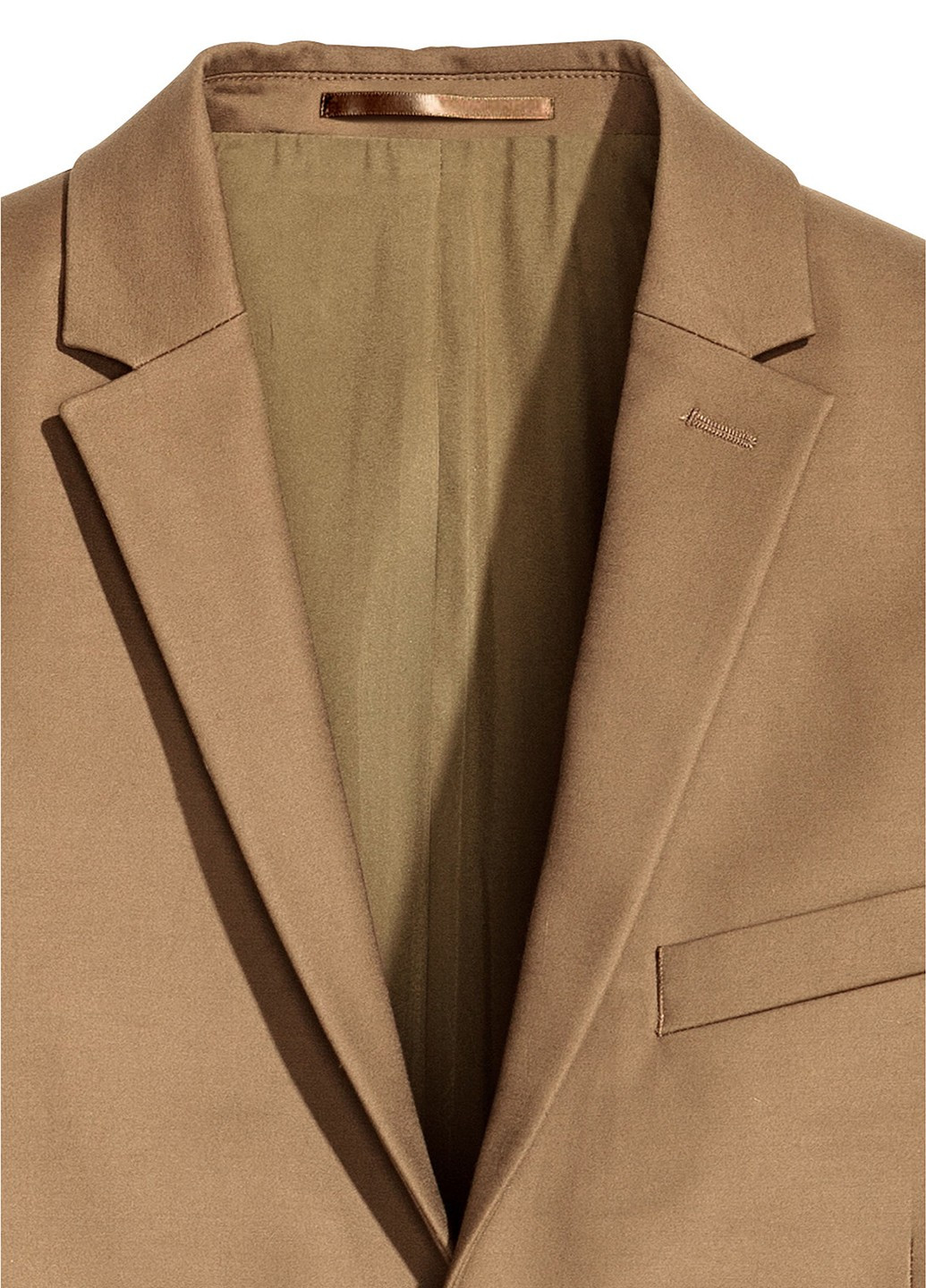 Піджак H&M однотонний коричневий діловий бавовна