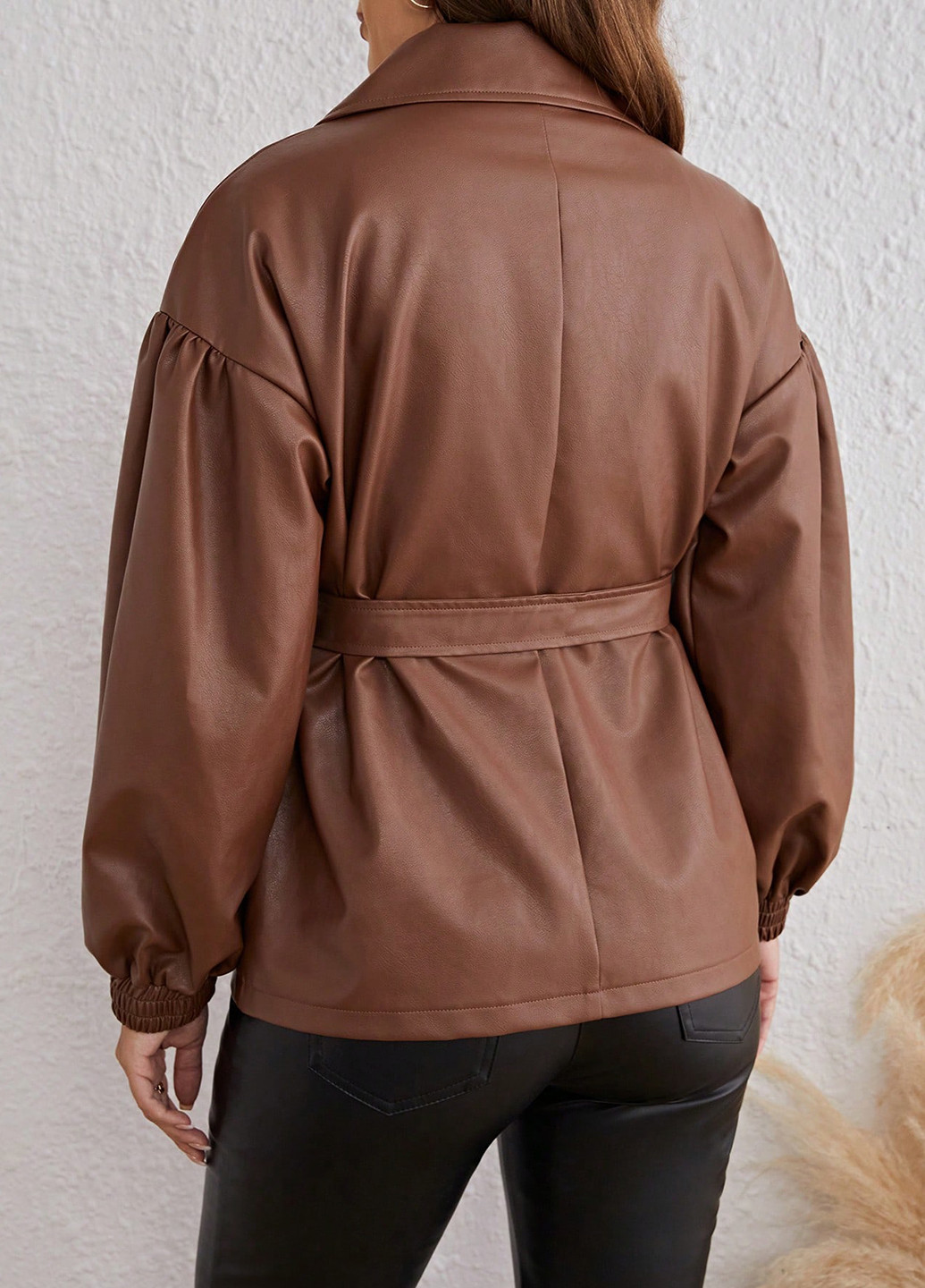 Коричнева демісезонна куртка SHEIN