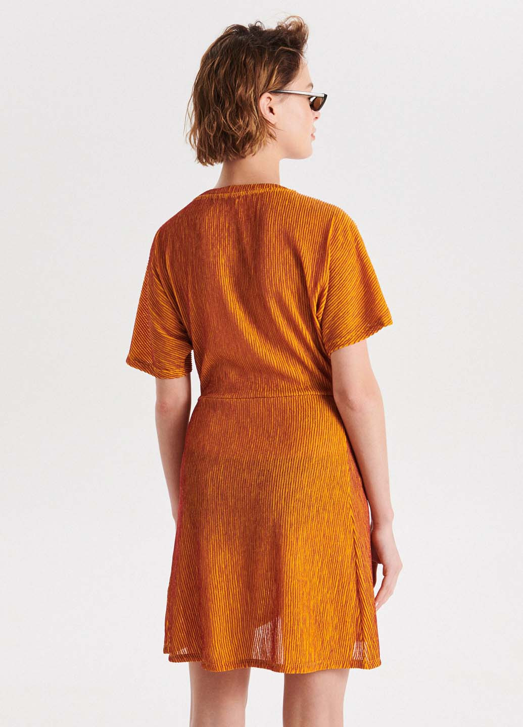 Оранжевое кэжуал платье Cropp однотонное