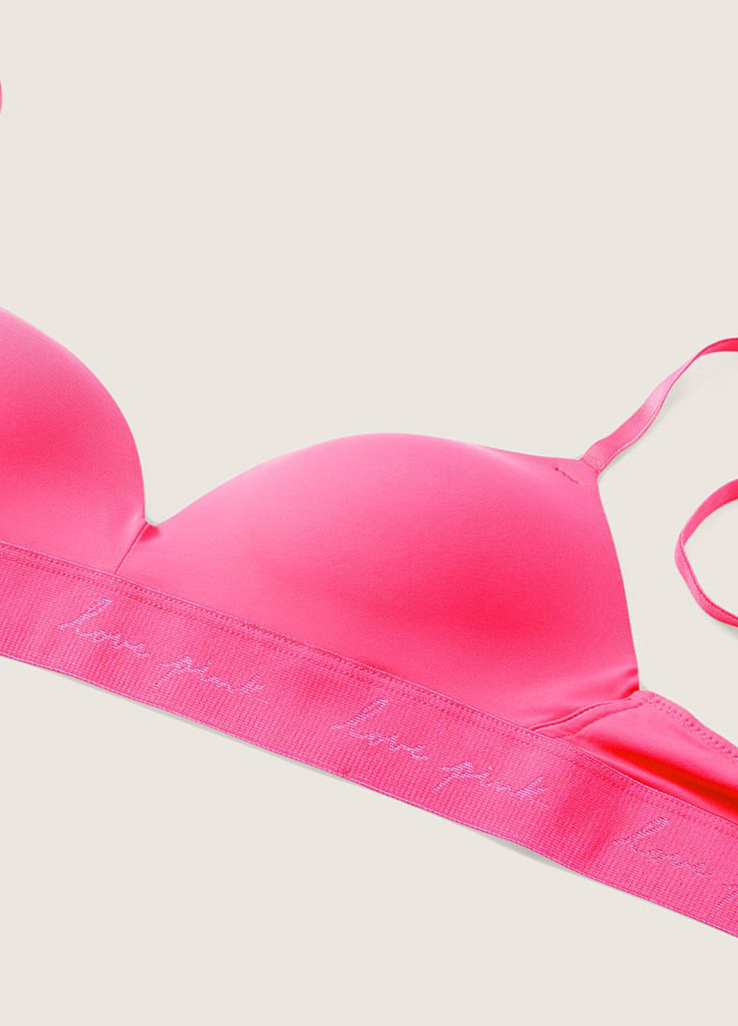 Розовый бюстгальтер Victoria's Secret без косточек полиамид