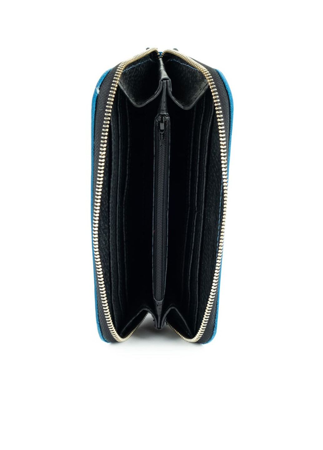 Кожаный портмоне кошелек зиппер на молнии Teo синий винтажный Kozhanty (252315361)