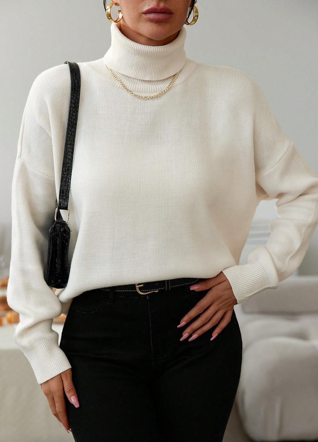 Белый демисезонный джемпер джемпер SHEIN