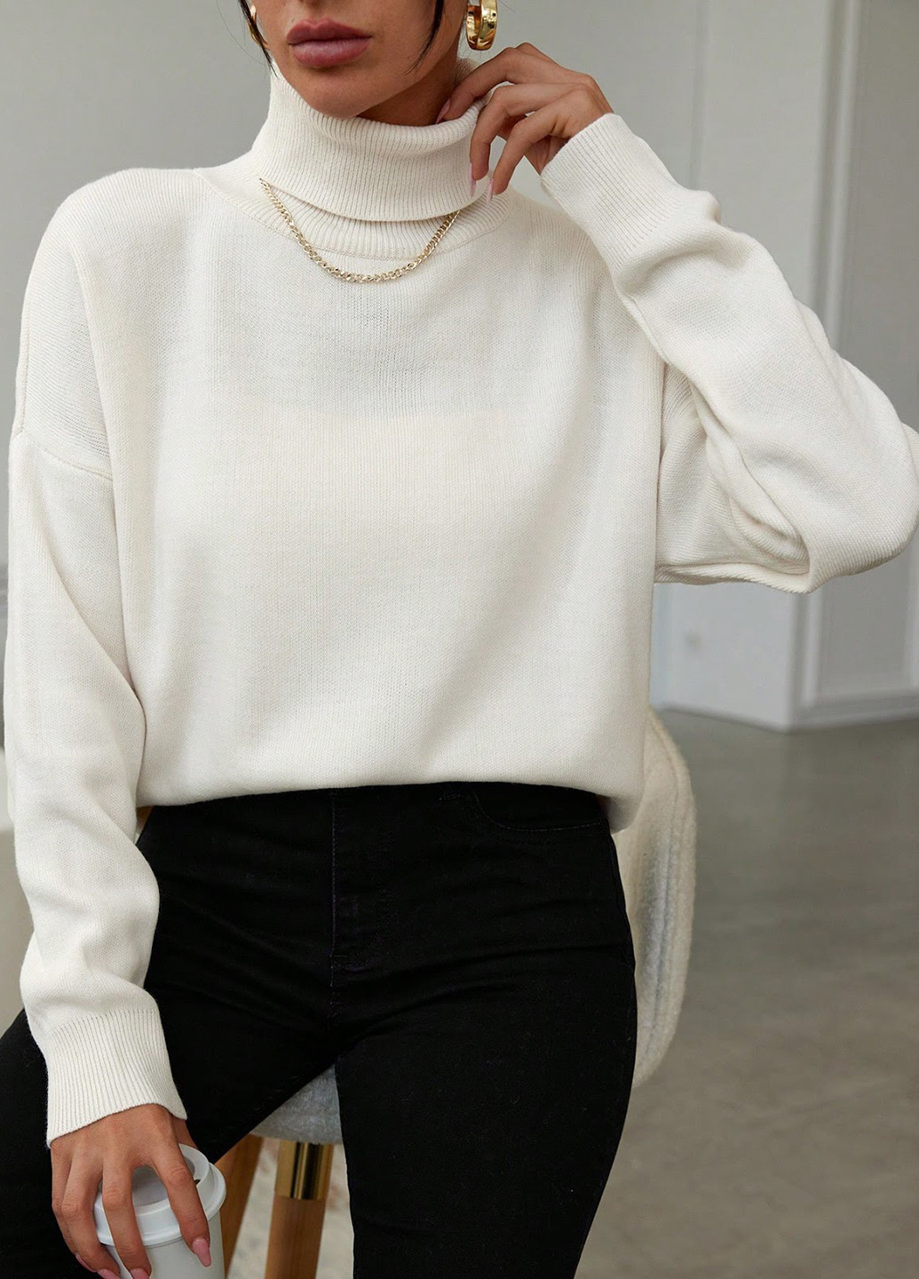 Белый демисезонный джемпер джемпер SHEIN