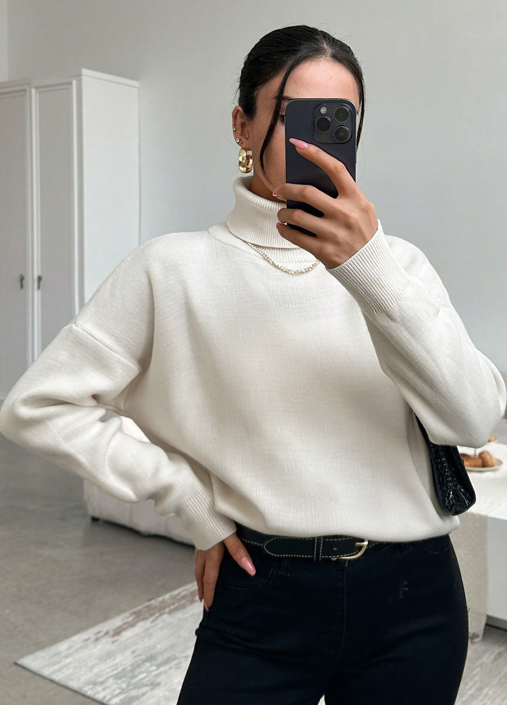 Белый демисезонный джемпер джемпер SHEIN