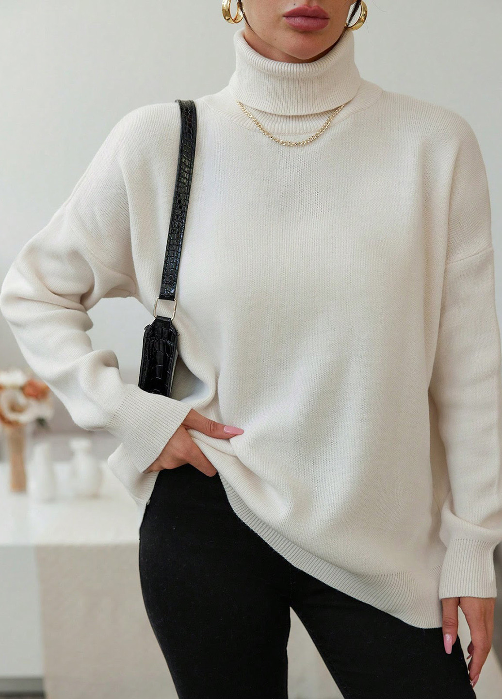 Белый демисезонный джемпер джемпер SHEIN