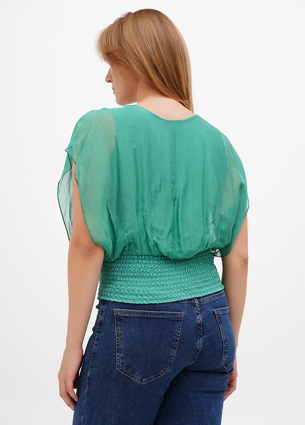 Зелена блуза Pura Seta