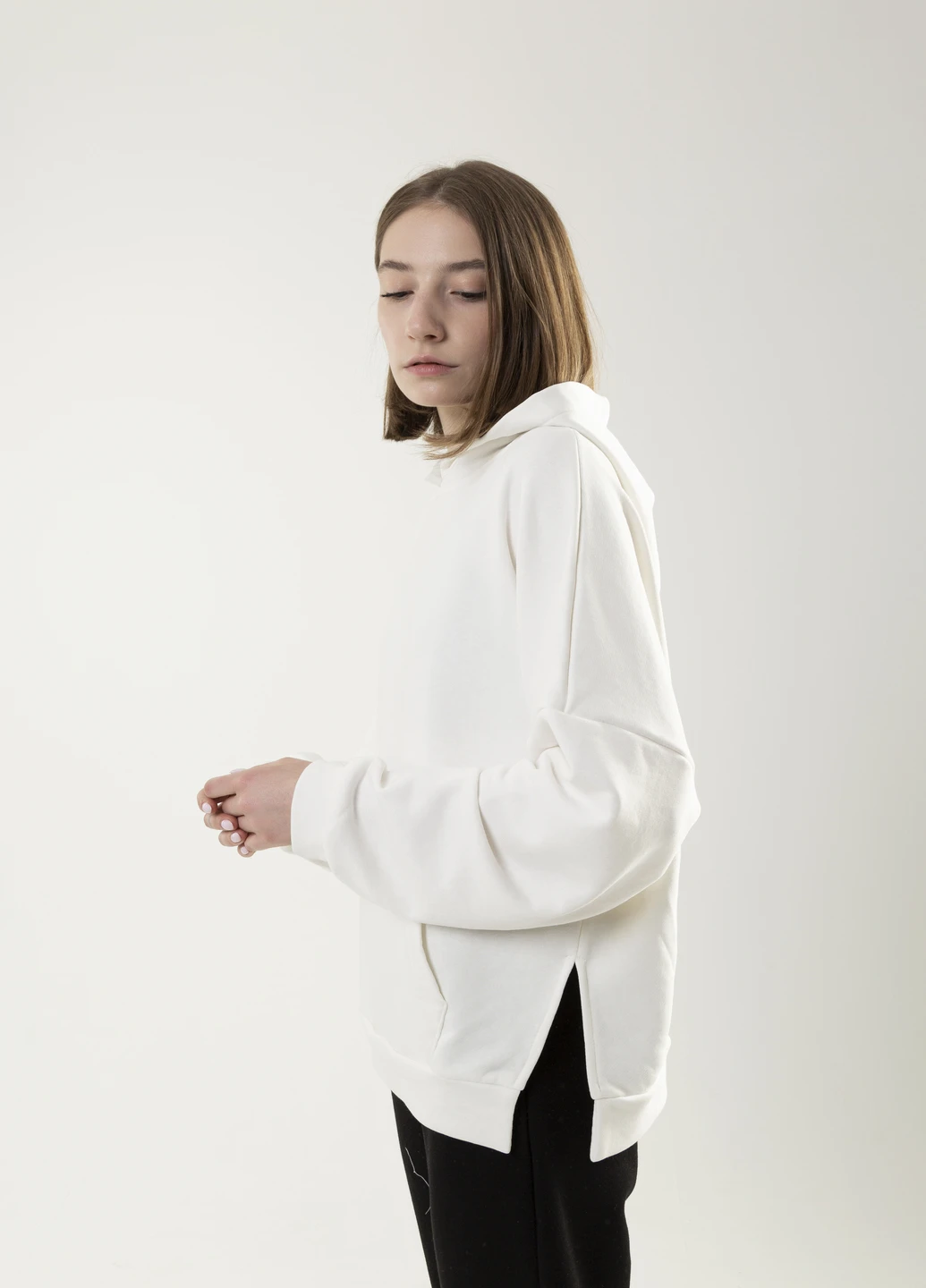 Худі жіноче "Slit" Oversize молочний Intruder (229691488)