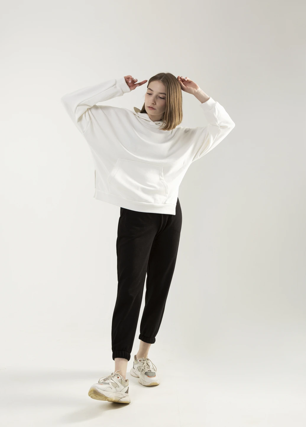 Худі жіноче "Slit" Oversize молочний Intruder (229691488)