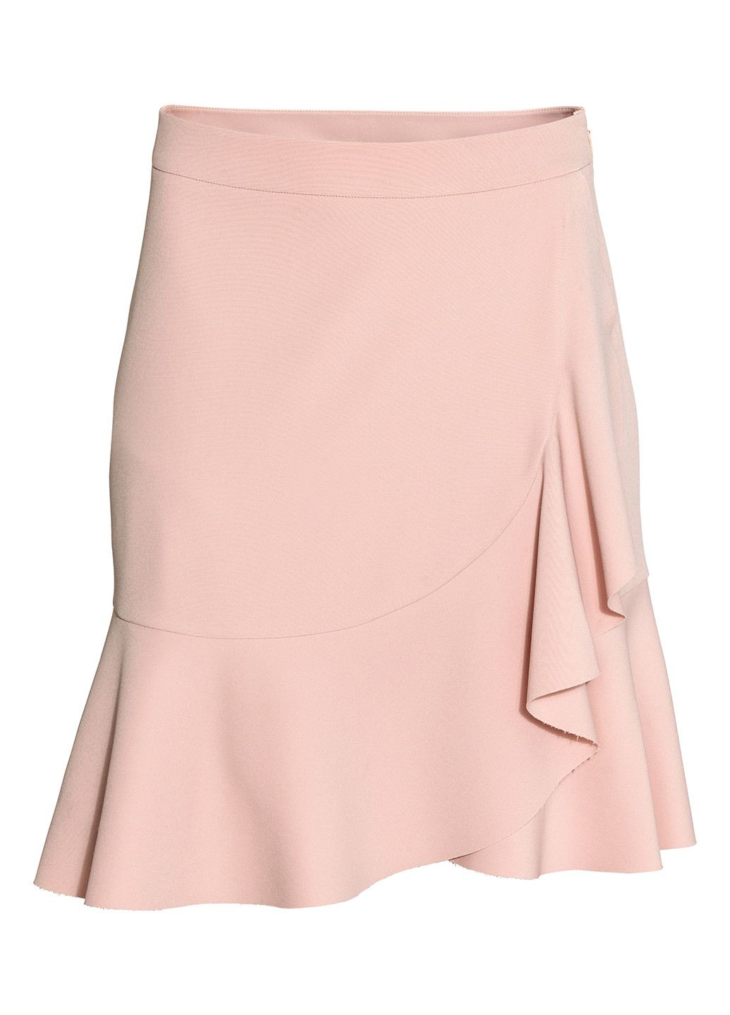 Бледно-розовая кэжуал однотонная юбка H&M мини