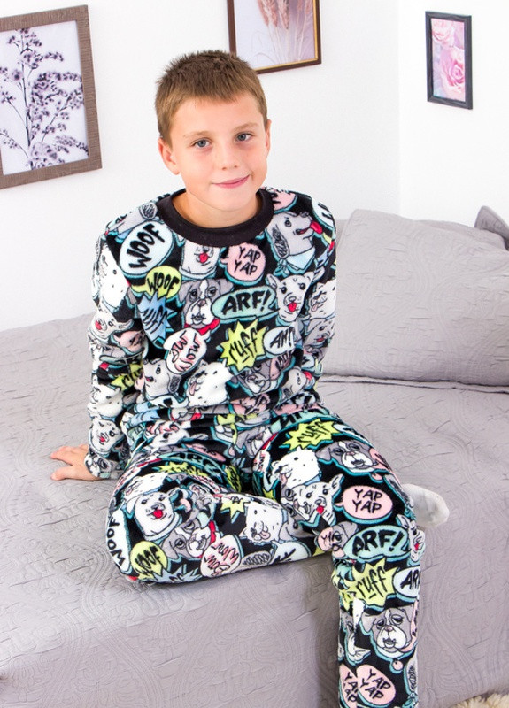 Чорна всесезон піжама для хлопчика (підліткова) Носи своє 6079