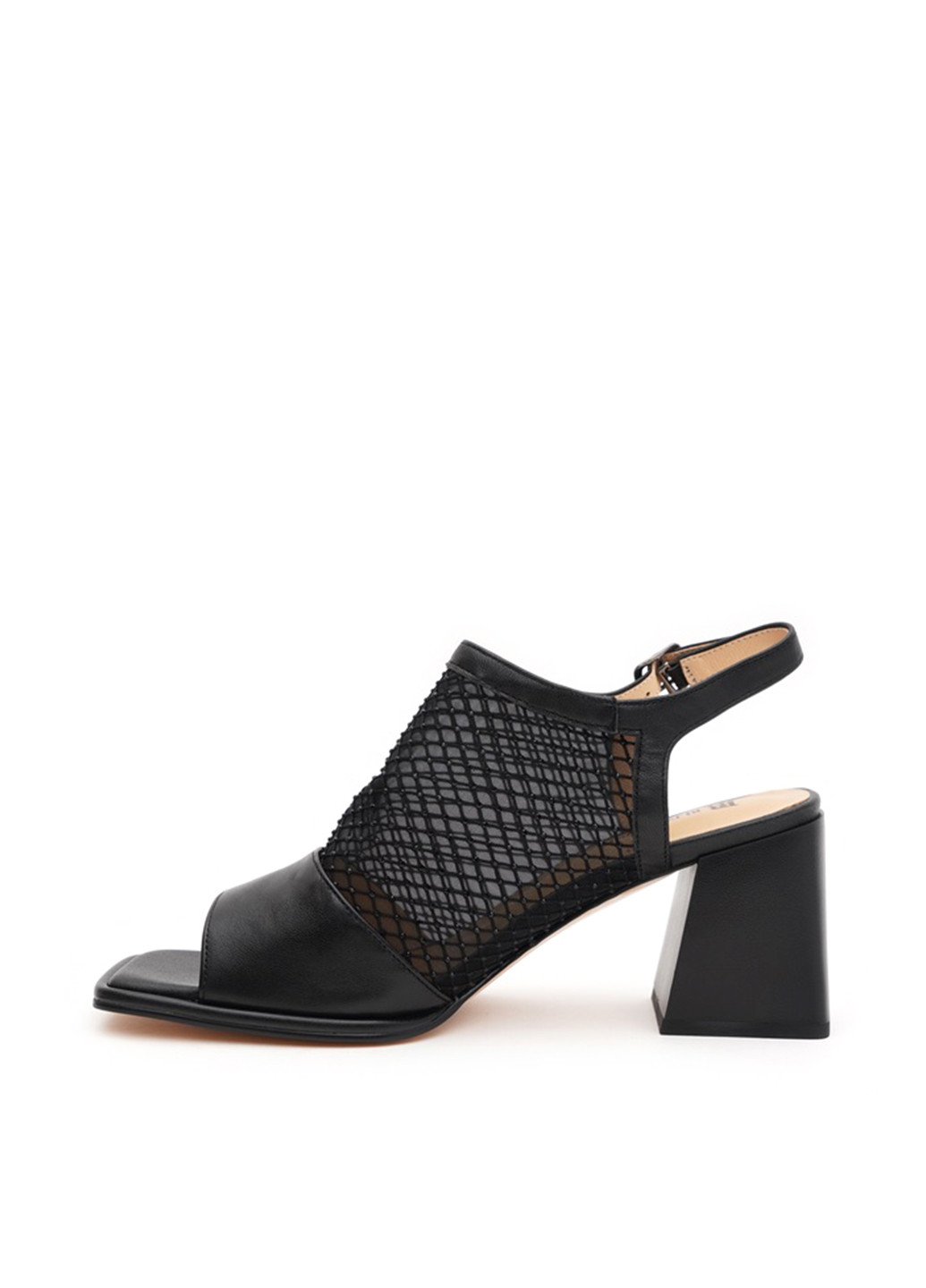 Черные босоножки Blizzarini с ремешком с перфорацией