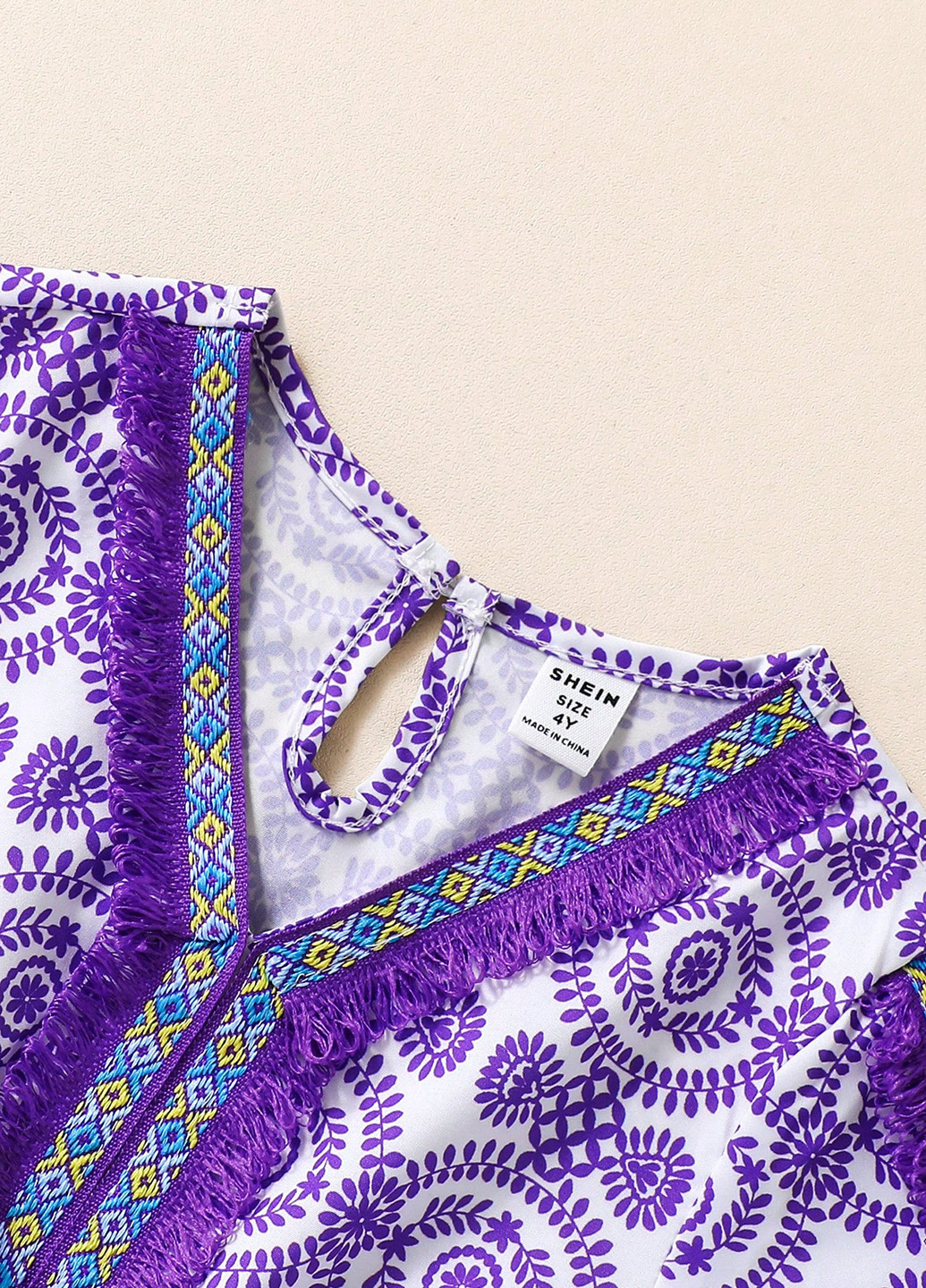 Комбинированный летний костюм (блуза, брюки, шарф) SHEIN