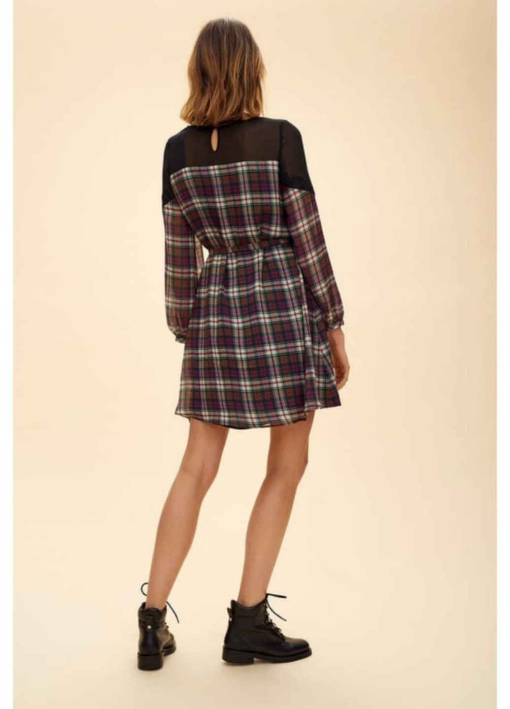 Комбінована кежуал сукня Claudie Pierlot в клітинку