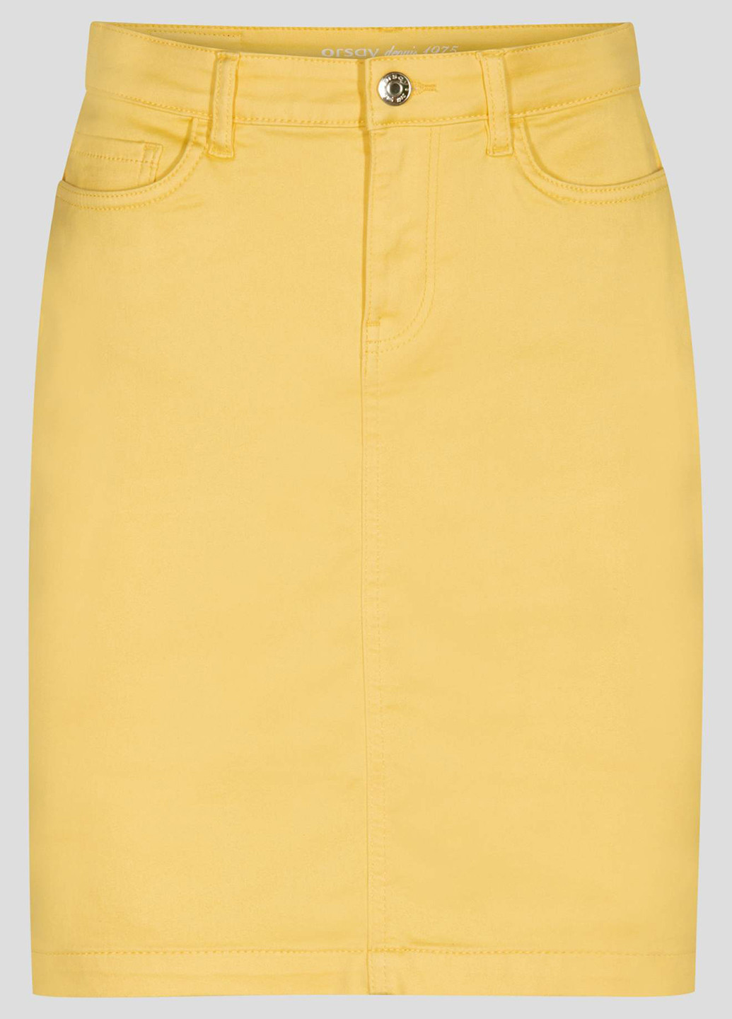 Желтая кэжуал однотонная юбка Orsay карандаш