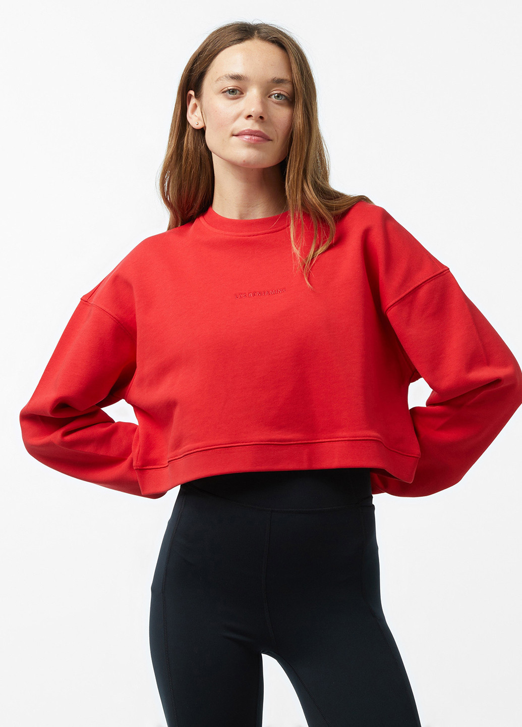 Красный свитшот Les Benjamins однотонный вышивка (329058539)