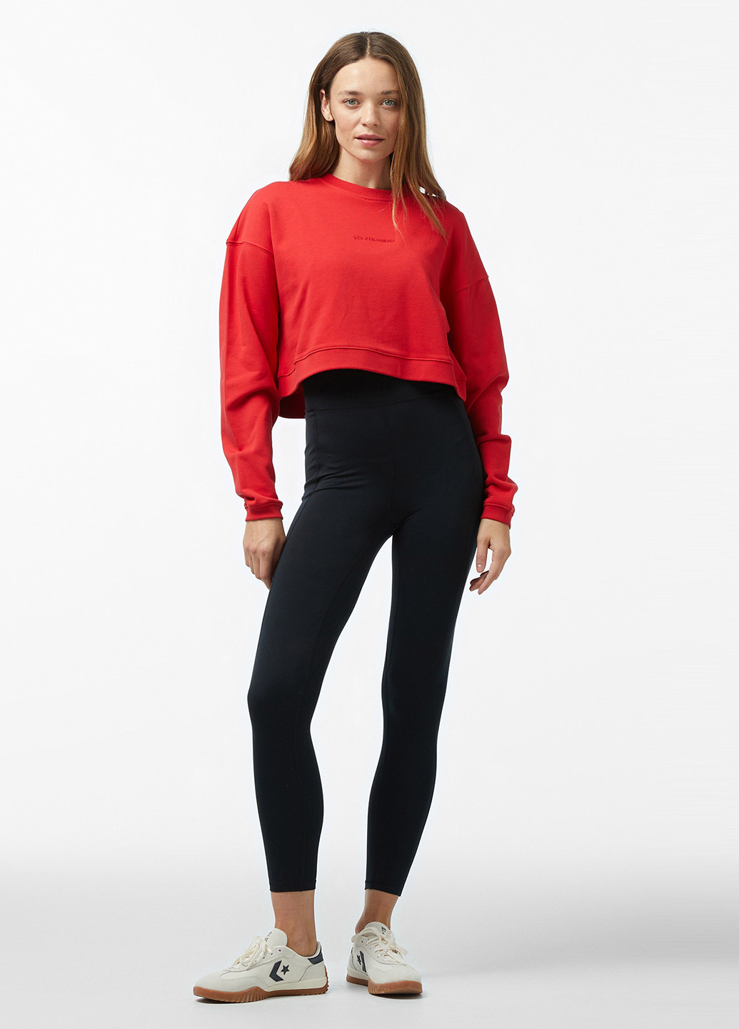 Красный свитшот Les Benjamins однотонный вышивка (329058539)