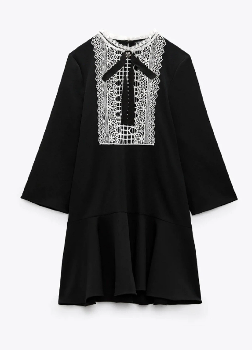 Черное кэжуал платье Zara однотонное