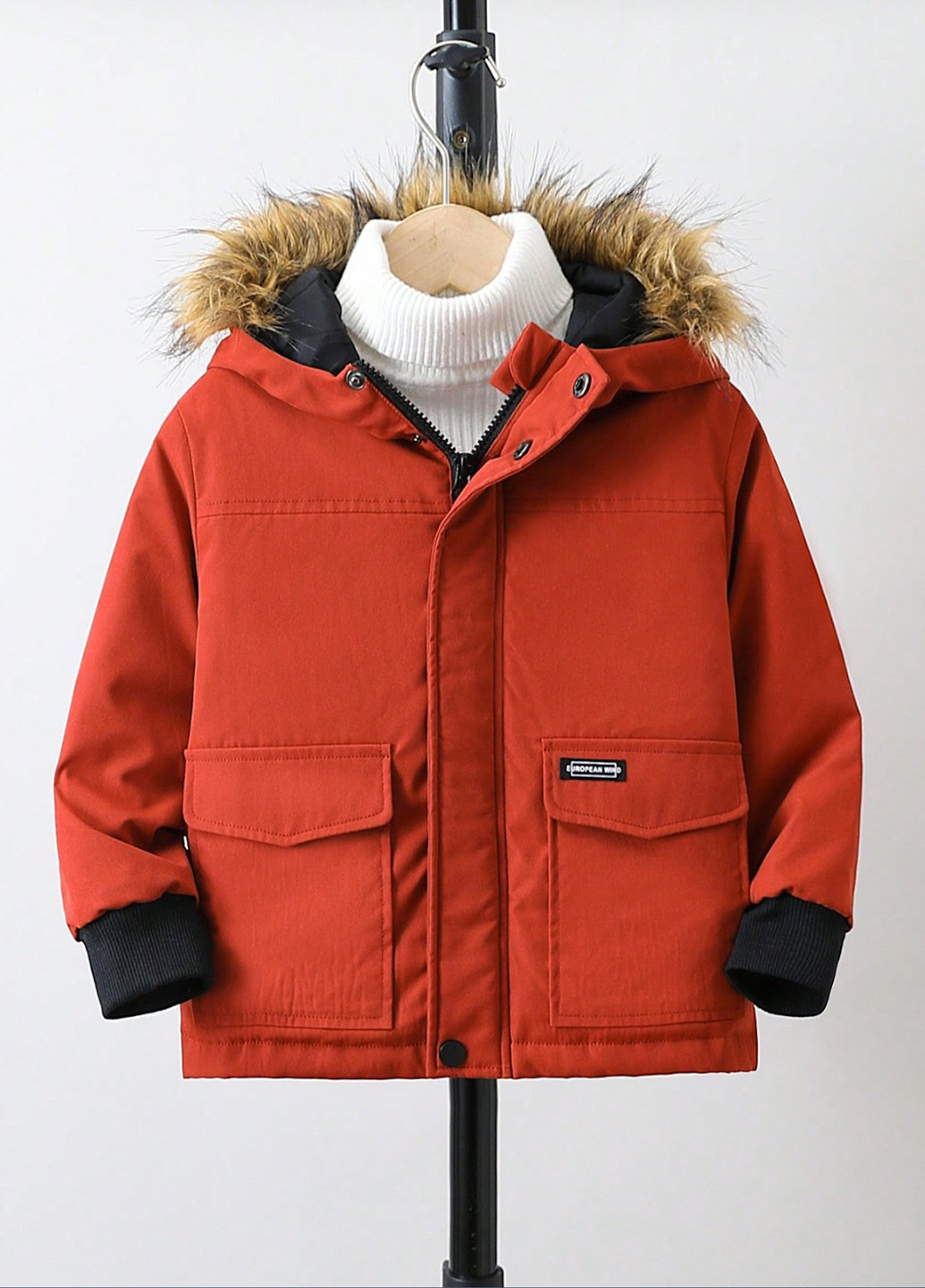 Теракотова демісезонна куртка SHEIN