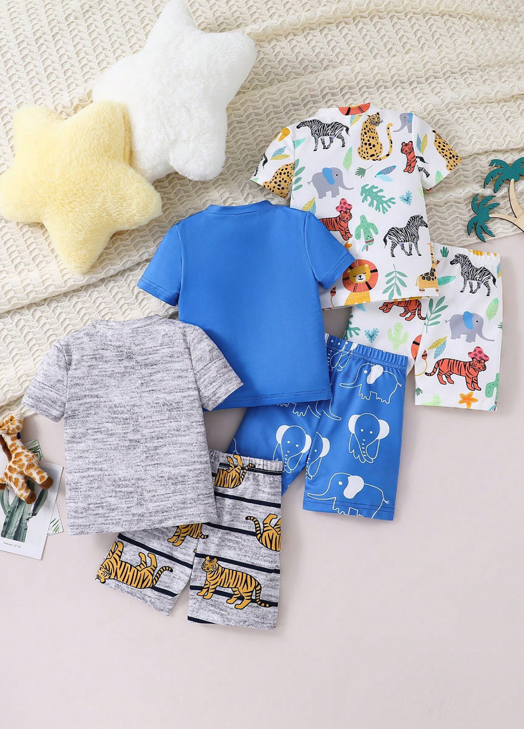 Комбінована всесезон піжама (футболка, шорти) 3 шт. футболка + шорти SHEIN