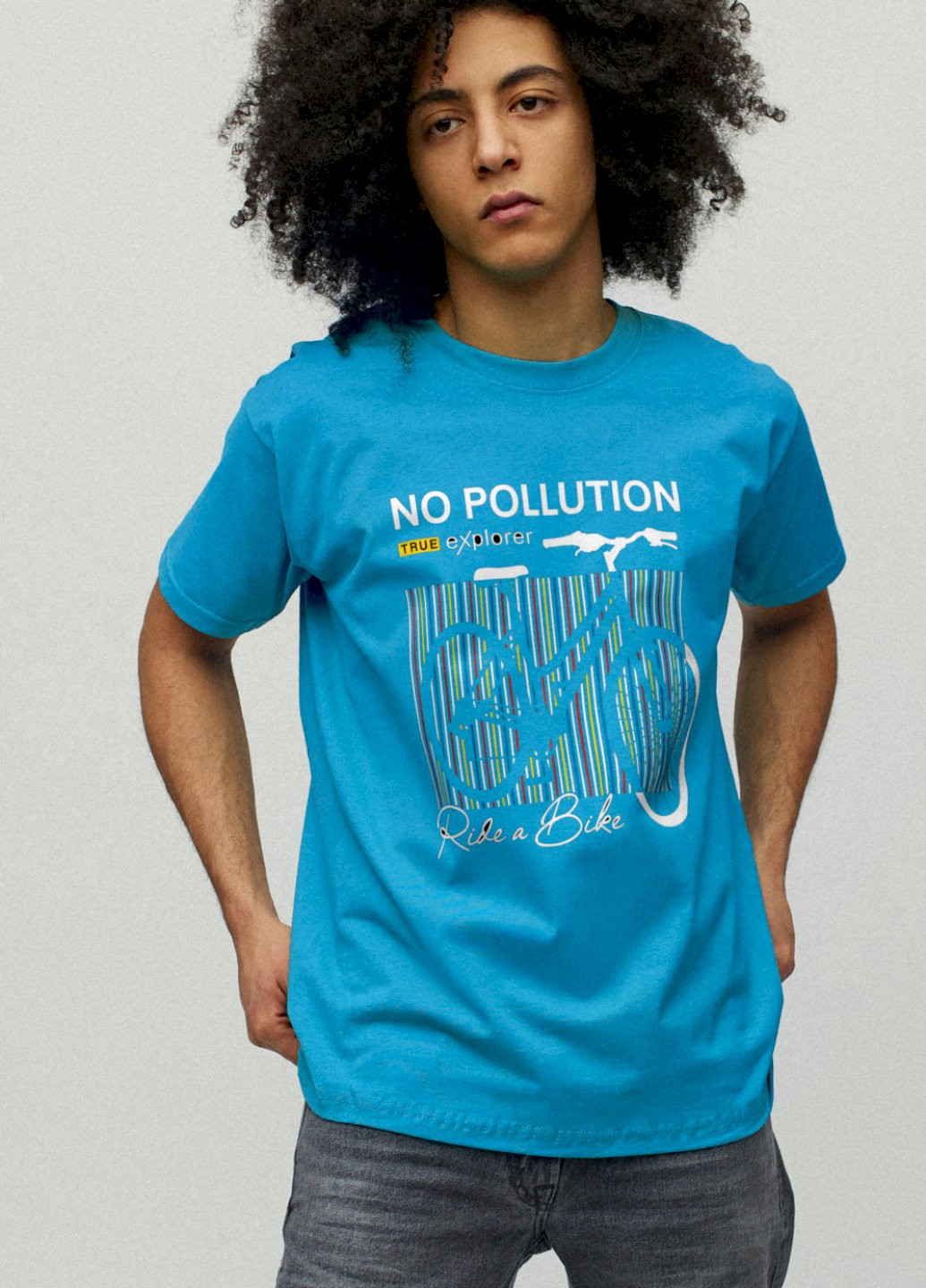 Світло-синя футболка чоловіча YAPPI