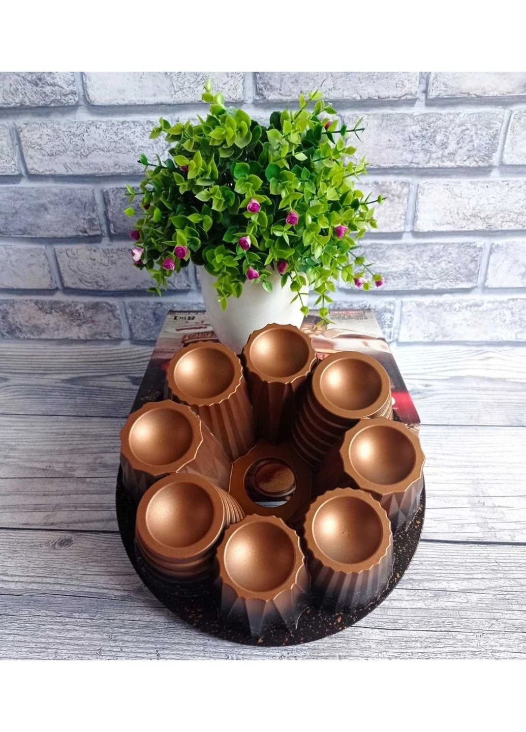 Форма для випікання кексу 3280-26-bronze 26 см коричнева OMS (253611311)