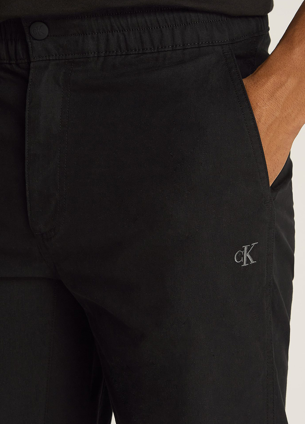Черные кэжуал летние укороченные брюки Calvin Klein Jeans