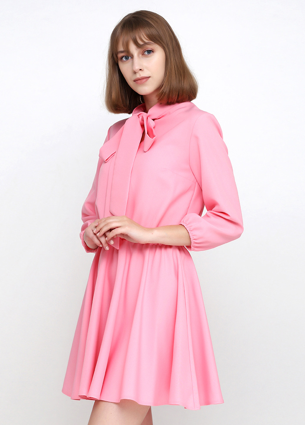 Рожева кежуал сукня кльош Podium однотонна